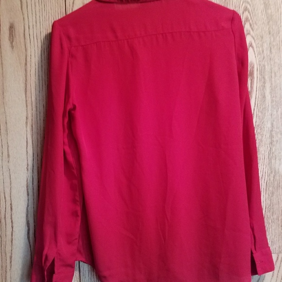 Red button down blouse - Picture 3 of 3